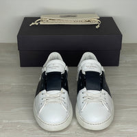 Valentino Sneakers, Herre 'Hvid' Sort Stribe Open (41) ♟️