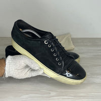 Lanvin Sneakers, Herre 'Navy Suede' Lak Toe (43) 😦