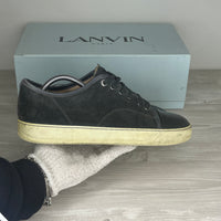Lanvin Sneakers, Herre 'Grå' Ruskind Lak Toe (41) 😦