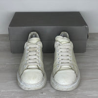 Alexander McQueen Sneakers, 'Hvid Læder' Flower Oversized (42) 🍌
