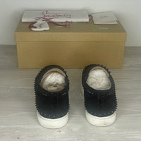 Christian Louboutin Sneakers, Herre 'Sort' Ruskind Pik Boat (41) ⭐️