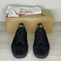 Christian Louboutin Sneakers, 'Sort Ruskind' Junior Spikes (42.5) 🍙