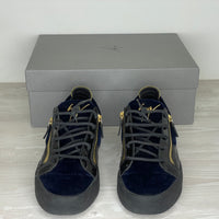 Giuseppe Zanotti Sneakers, 'Frankie' Low May Lond w. Navy Velour (43) 📓