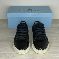 Lanvin Sneakers, Herre 'Sort Ruskind' Lak Toe (42) 🦖
