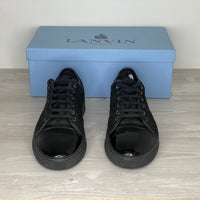 Lanvin Sneakers, 'Sort Ruskind' All Black Lak Toe (43)
