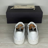 Valentino Sneakers, Herre 'Hvid' Sort Stribe Open (41) ♟️