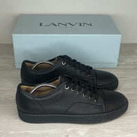 Lanvin Sneakers, Herre 'Sort Læder' Mat Toe (43) 🪨