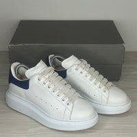 Alexander McQueen Sneakers, Herre 'Hvid' Ruskind Blå Hæl Oversized (39) 🔵