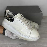 Alexander McQueen Sneakers, 'Hvid Læder' Flower Oversized (42) 🍌