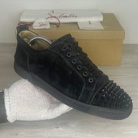 Christian Louboutin Sneakers, Herre 'Sort' Ruskind Junior Spikes (45.5) ⭐️