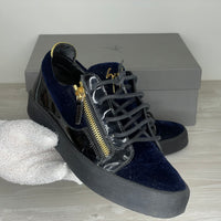 Giuseppe Zanotti Sneakers, 'Frankie' Low May Lond w. Navy Velour (43) 📓