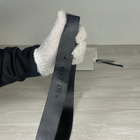 Gucci Bælte, 'Sort' Læder Selleria Interlocking G Buckle with Stud Closure (75/30) 🥋