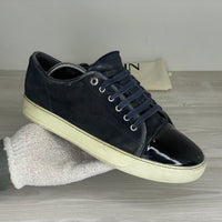 Lanvin Sneakers, Herre 'Blå' Ruskind Lak Toe (42) 🏵️