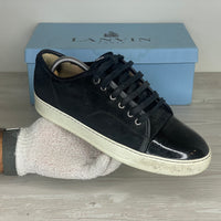 Lanvin Sneakers, Herre 'Sort Ruskind' Lak Toe (42) 🦖