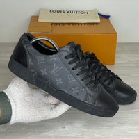 Louis Vuitton Sneakers, Herre Match Up 'Sort' Læder Canvas (40.5) ❗️
