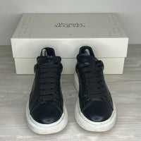 Alexander McQueen Sneakers, Herre 'Sort' Læder Oversized (40) 🪩