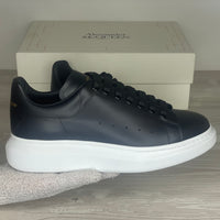 Alexander McQueen Sneakers, Herre 'Sort' Læder Oversized (43.5) 💂🏽♂️