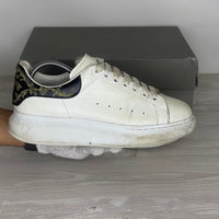 Alexander McQueen Sneakers, 'Hvid Læder' Flower Oversized (42) 🍌