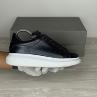 Alexander McQueen Sneakers, 'Sort Læder' Oversized (36.5) 🐼