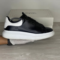 Alexander McQueen Sneakers, 'Sort Læder' Oversized (45) 🦺