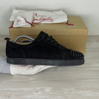 Christian Louboutin Sneakers, 'Sort Ruskind' Junior Spikes (42.5) 🍙
