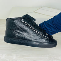 Balenciaga Sneakers, 'Sort' High Læder Arena (39)