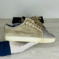 Lanvin Sneakers, 'Beige' Ruskind Mat Toe (40) 🫡
