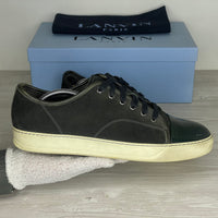 Lanvin Sneakers, Herre 'Mørkegrøn' Ruskind Lak Toe (44) 🌲