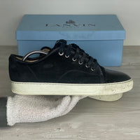 Lanvin Sneakers, Herre 'Sort Ruskind' Lak Toe (42) 🦖