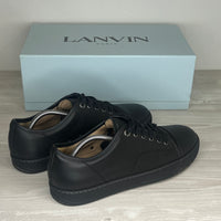 Lanvin Sneakers, Herre 'Sort Læder' Mat Toe (43) 🪨