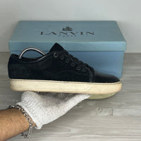 Lanvin Sneakers, Herre 'Black Suede' Lak Toe (39) 🪝