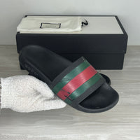 Gucci Sandaler, Herre Pursuit 'Sort' Flip Flop (41) 🩴