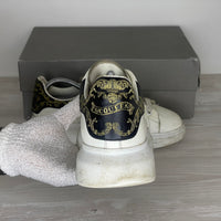Alexander McQueen Sneakers, 'Hvid Læder' Flower Oversized (42) 🍌