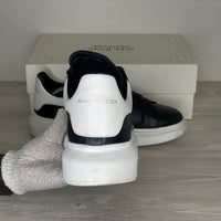 Alexander McQueen Sneakers, 'Sort Læder' Oversized (45) 🦺