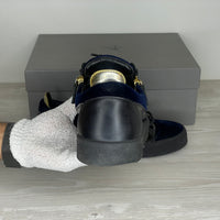 Giuseppe Zanotti Sneakers, 'Frankie' Low May Lond w. Navy Velour (43) 📓