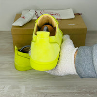 Christian Louboutin Sneakers, 'Neon Grøn / Sulfure' Rantulow Orlato Flat Suede (41)