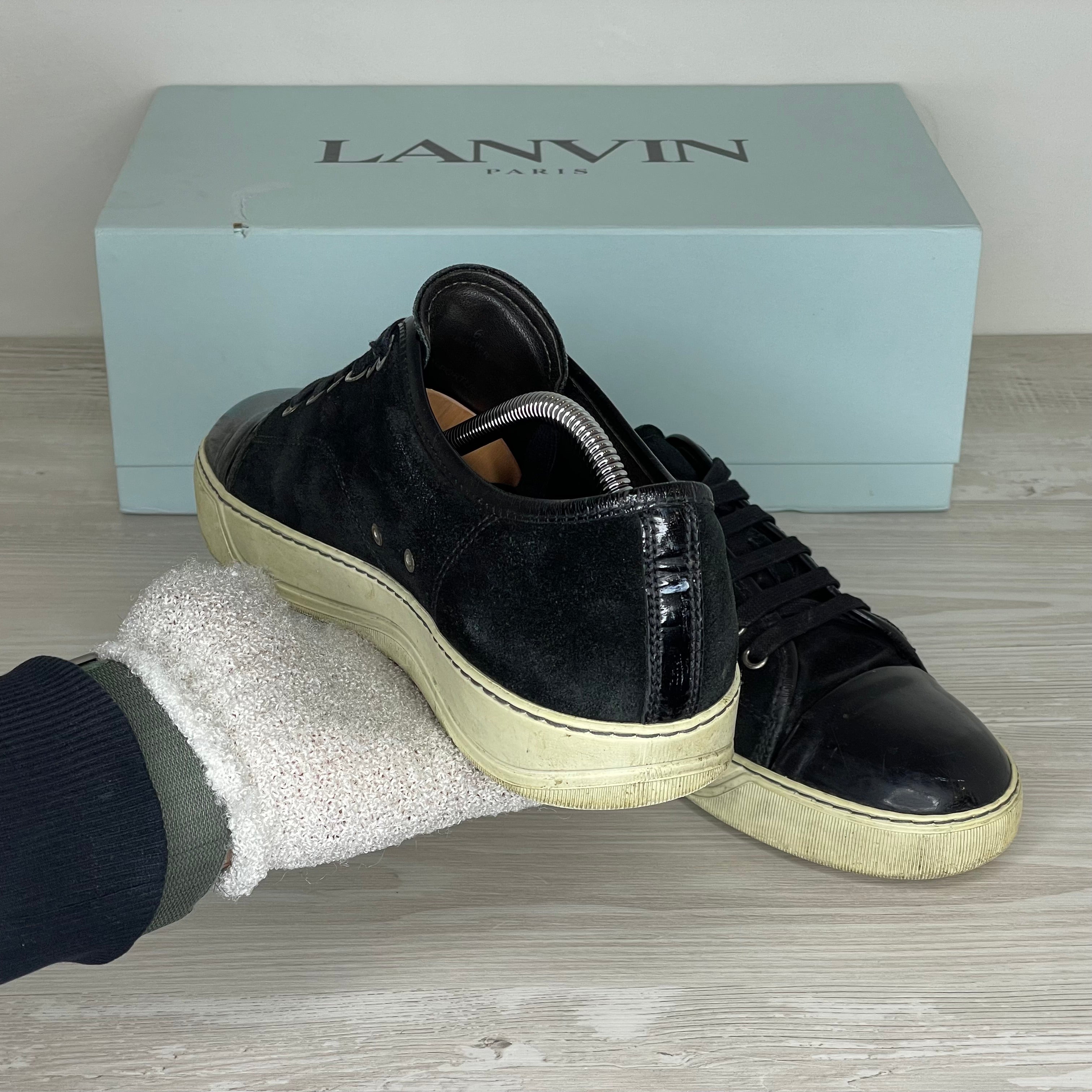 Lanvin Sneakers, Herre 'Sort' Ruskind Lak Toe (40) 🪼
