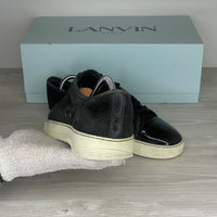 Lanvin Sneakers, Herre 'Sort' Ruskind Lak Toe (40) 🧽