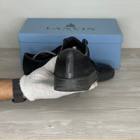 Lanvin Sneakers, 'Sort Ruskind' All Black Lak Toe (43)