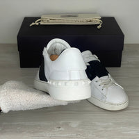 Valentino Sneakers, Herre 'Hvid' Sort Stribe Open (41) ♟️