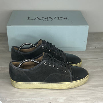 Lanvin Sneakers, Herre 'Grå' Ruskind Lak Toe (41) 😦