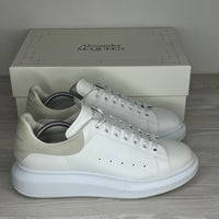 Alexander McQueen Sneakers, Herre 'Hvid' Grå Ruskind Hæl Oversized (44.5) ✉️