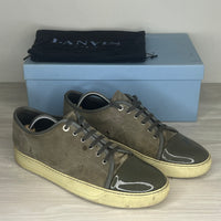 Lanvin Sneakers, Herre ‘Grey Suede' Lak Toe (43) 🐘