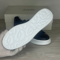 Alexander McQueen Sneakers, Herre 'Sort' Læder Oversized (43.5) 💂🏽♂️