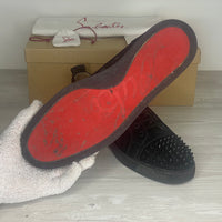 Christian Louboutin Sneakers, Herre 'Sort' Ruskind Junior Spikes (45.5) ⭐️