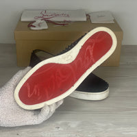 Christian Louboutin Sneakers, Herre 'Sort' Ruskind Pik Boat (41) ⭐️