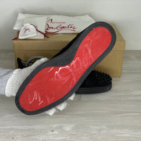 Christian Louboutin Sneakers, 'Sort Ruskind' Junior Spikes (42.5) 🍙