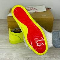 Christian Louboutin Sneakers, 'Neon Grøn / Sulfure' Rantulow Orlato Flat Suede (41)