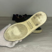 Lanvin Sneakers, Herre 'Bordeaux Ruskind' Lak Toe (42) 🥀