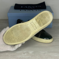 Lanvin Sneakers, Herre 'Mørkegrøn' Ruskind Lak Toe (44) 🌲